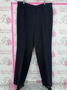 Jessica trouser pants stripes dark navy white Black Pinstripe Dress Pants
